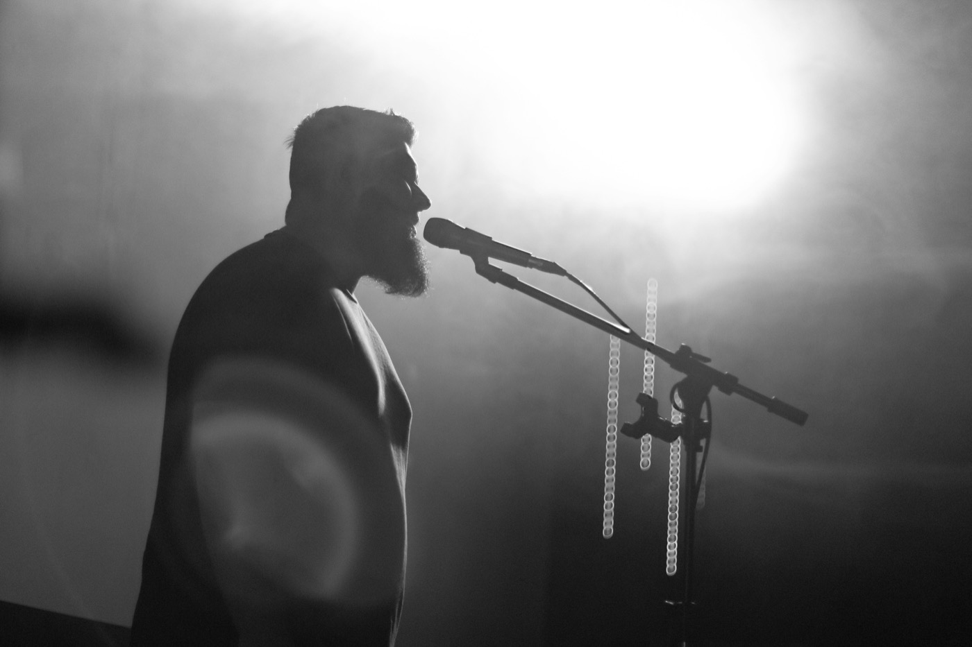 Vocalist performing live